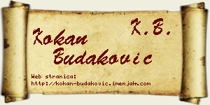 Kokan Budaković vizit kartica